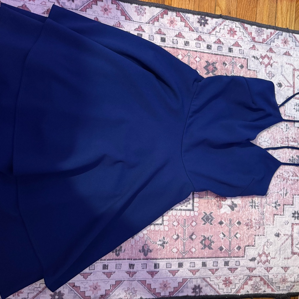 Windsor Blue Halter A-Line Mini Dress Cocktail